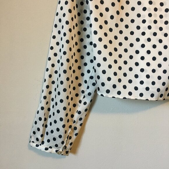 Zara Minnie Mouse Monochrome Polka Dot Print Cropped Top - Picture 8 of 15